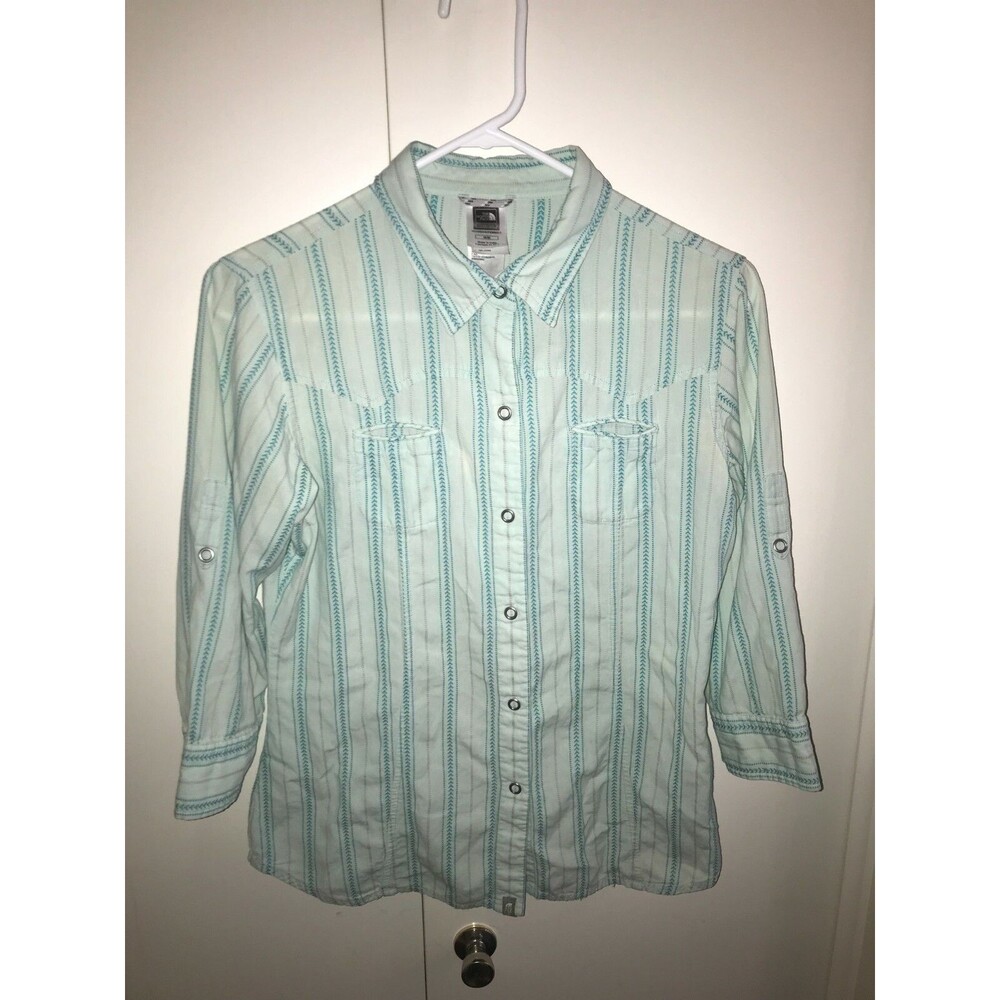 THE NORTH FACE Women's Arrow Shirt Snaps Long Sleeves Size Medium EUC